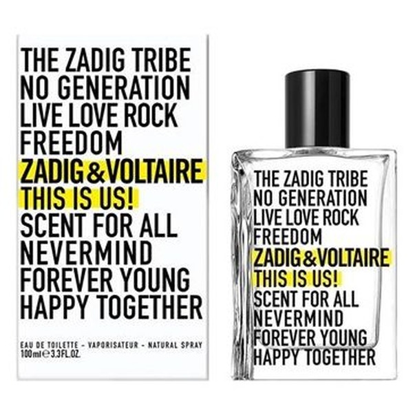 Zadig & Voltaire This Is Us Tribe No Generation Unisex Eau de toilette 100 ML זדיג אנד וולטר דיס איז אס טריב נו ג'נרשיון אדט 100 מ