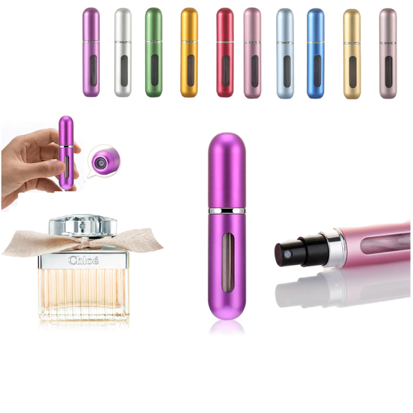 Travel Refill Bottle (random Color ) With Perfume 5ml מיכל אישי למילוי (צבע אקראי) מגיע כבר עם בושם 5 מ"ל - chloe, 01