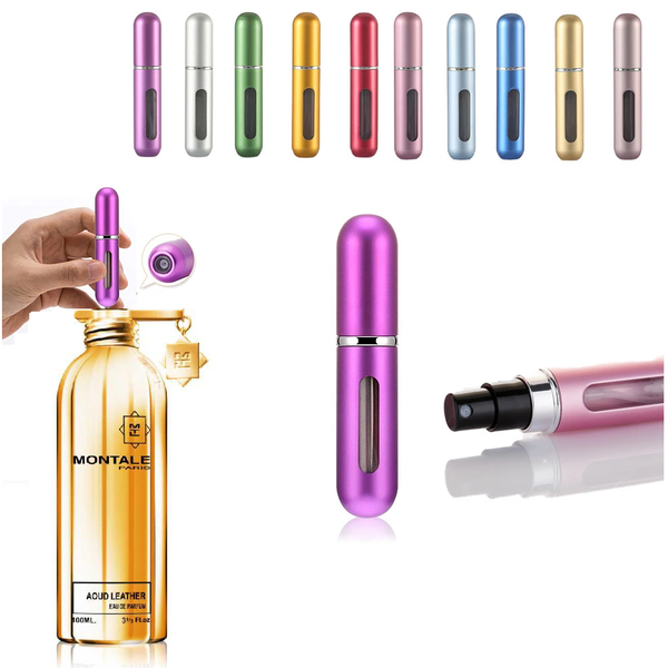 Travel Refill Bottle (random Color ) With Perfume 5ml מיכל אישי למילוי (צבע אקראי) מגיע כבר עם בושם 5 מ"ל - montale, 01