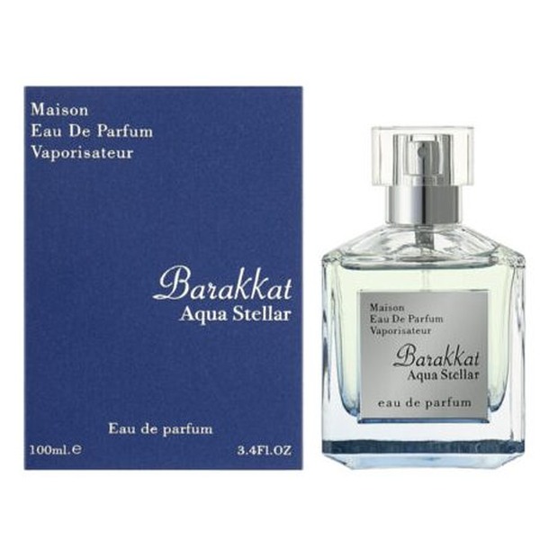 Fragrance World Barakkat Aqua Stellar Unisex Eau De Parfum Spray 100 ml  פרגרנס וורלד אדפ יוניסקס 100 מ"ל