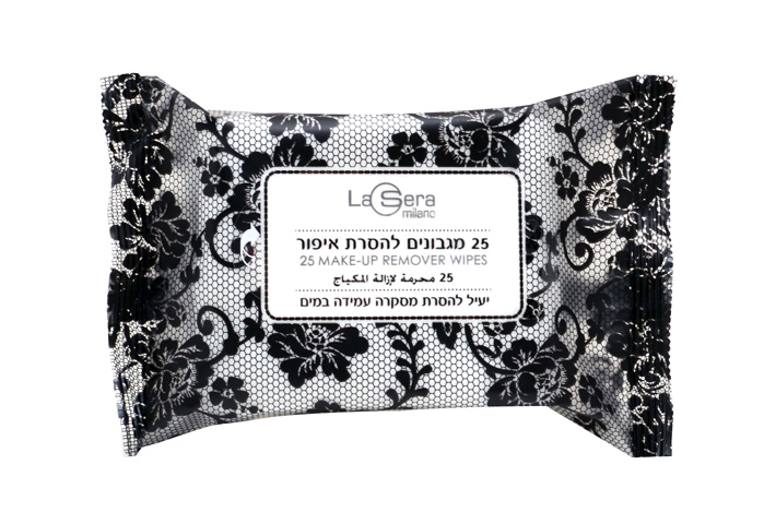 לסרה מגבונים להסרת איפור25יח