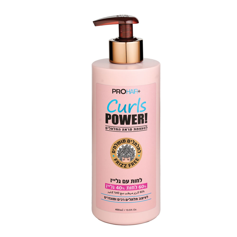 40% PRO HAIR גלייז 60% קרם לחות מתולתל 400 מ"ל