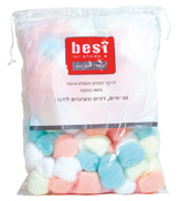בסט כדורי צמר גפן100יח