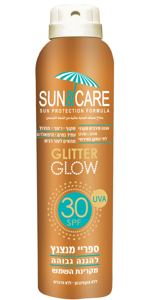 סאן &קאר ספריי הגנה עם אפקט מנצנץ 200 SPF 30מ"ל