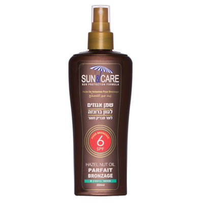 סאן&קאר שמן אגוזים 200 SPF6מ"ל