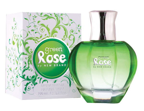 New Brand Green Rose by for Women EDP 100 ML Spray ניו ברנד גרין רוז בושם לאשה אדפ 100 מ"ל