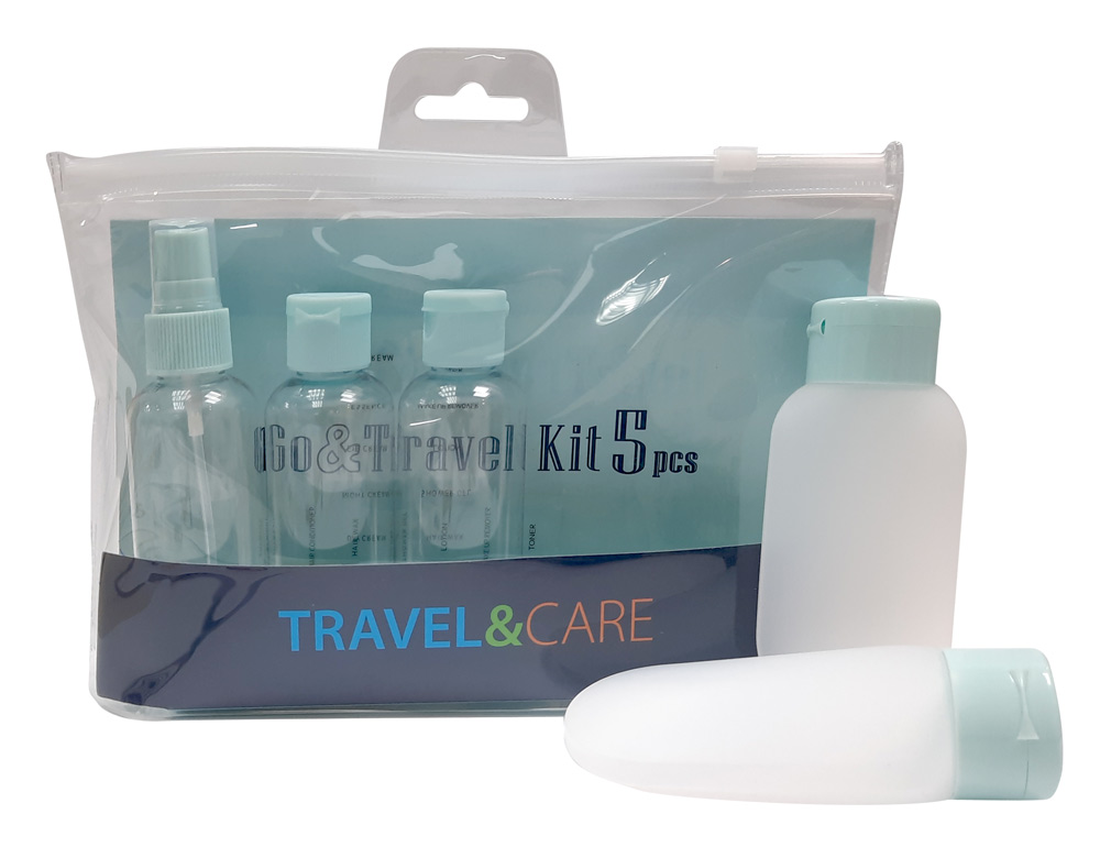 סט נסיעות מהודר 5פריטים TRAVEL&CARE