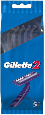 גילט 2סכיני גילוח חד פעמי לגבר 5יח