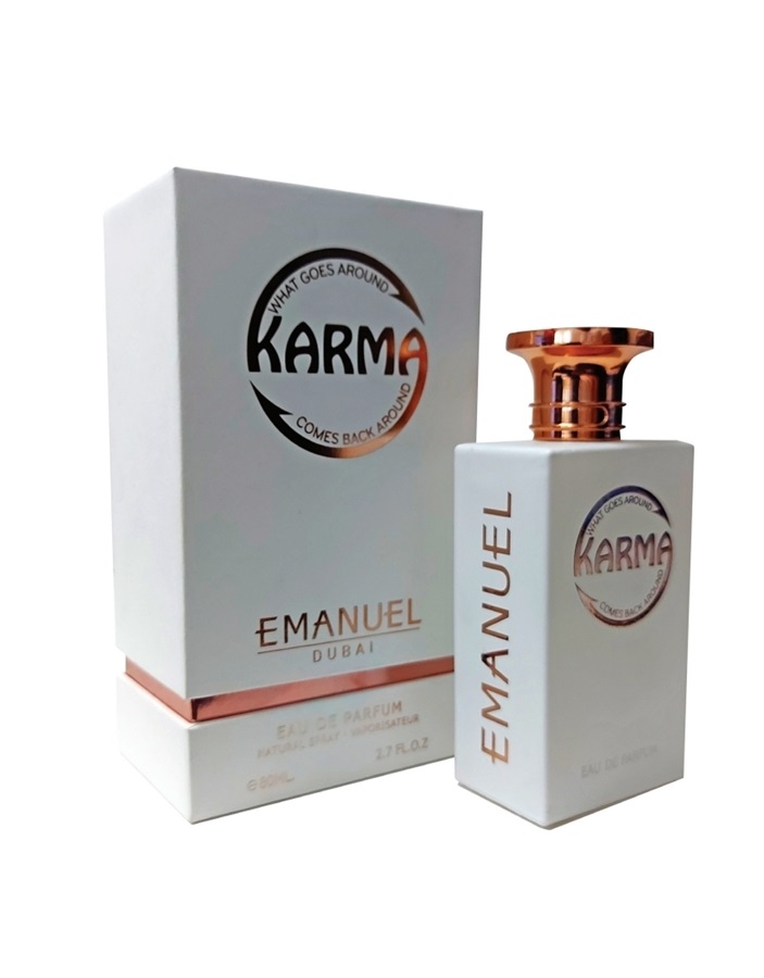Emanuel Unisex Karma White EDP 80 ML עמנואל קארמה לבן בושם יוניסקס אדפ 80 מ"ל