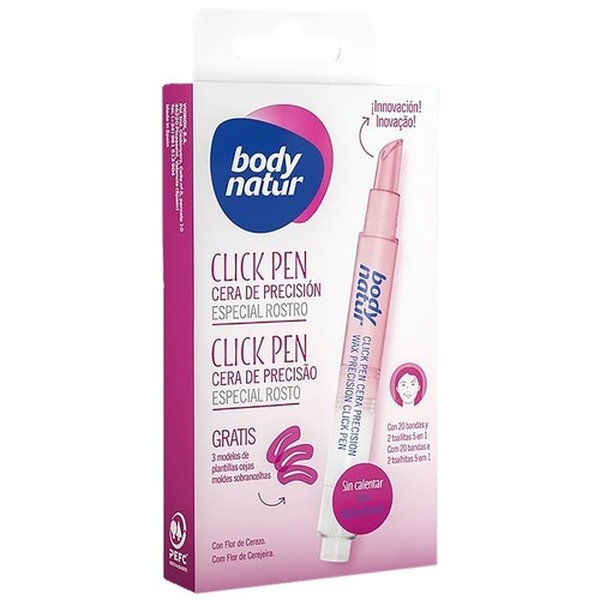 Body Natur Professional Wax Click Pen בודי נאטור עט שעווה לחיץ להסרת שיער מאיזור הפנים