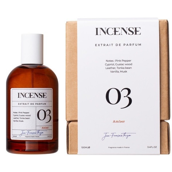 Incense #03 Amber Extrait De Parfum 100 ML אינסנס מס' 03 אמבר בושם יוניסקס אקסטרט דה פרפיום 100 מ"ל