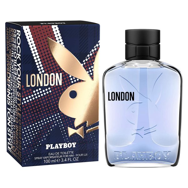 Playboy London Eau De Toilette 100 ml Men Spray פלייבוי לונדון אדט 100 מ"ל בושם לגבר