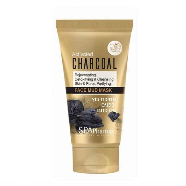 Spapharma Charcoal Face Mud Mask 150 ml מסיכת בוץ לפנים עם פחם גולד 150 מ"ל