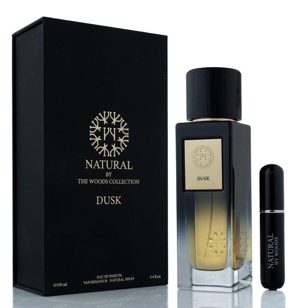 The Woods Collection Natural Dusk Unisex EDP Set 100ml & Refill Travel Bottle Gift דה וודס קולקשן אסנס מארז 2 חלקים אדפ יוניסקס 100 מ"ל+ מיכל למילוי 5 מ"ל
