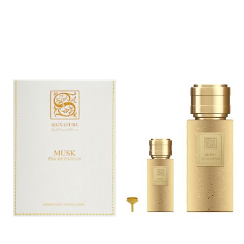 Signature Musc 3PCS EDP Unisex 100ML + Mini 15ML + Funnel סיגנטור מאסק מארז 3 חלקים אדפ יוניסקס 100 מ"ל + בושם מוקטן 15 מ"ל + משפך