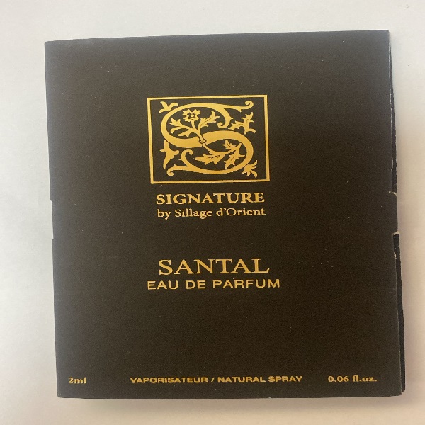 Sillage D'Orient Signature Santal EDP 2 ml Vial דוגמית סיגנטור סנטל אדפ יוניסקס 2 מ"ל