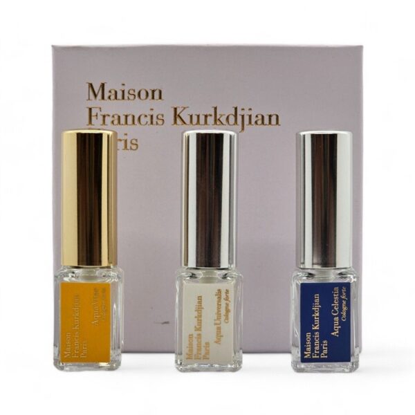 Maison Francis Kurkdjian Coffret Trio Marmottes Aqua Vitae & Universalis & Celestin 3 X 5 ml Set Miniature
