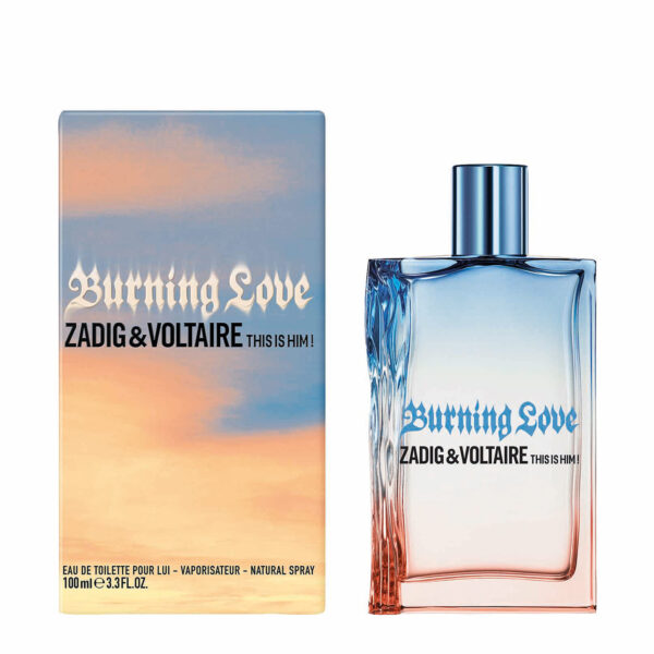 Zadig & Voltaire This is Him Burning Love Men Eau De Toilette 100 ML Tester זדיג דיס איז הים בירנינג לוב אדט 100 מ"ל