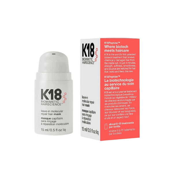 K18 Leave In Molecular Repair 15 ML מסכה קיי 18 ללא שטיפה לתיקון ושיקום מולקולרי של השיער 15 מ"ל