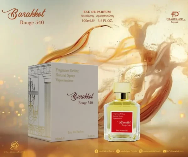 Fragrance Deluxe Barakkot Rouge 540 בושם יוניסקס פראגרנס דלוקס ברקות רוז 540 אדפ 100 מ"ל