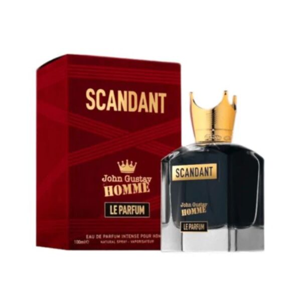 Fragrance World Unisex John Gustav Homme Scandant Le Parfum Intense EDP 100 ML Spray פרגרנס וורלד ג’ון גוסטב הום סקנדנט לה פרפיום א.ד.פ אינטנס 100 מ"ל