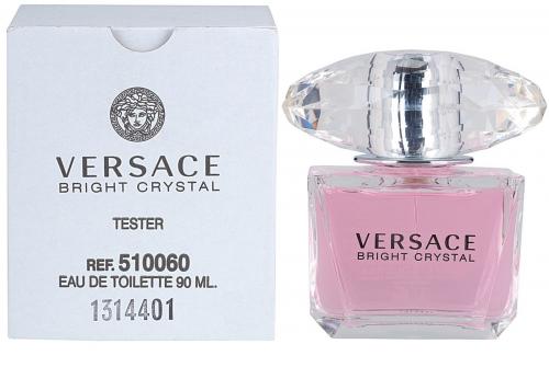 Versace Bright Crystal Tester EDT 90 ml With Caps ורסצ'ה ברייט קריסטל בושם לאשה אדט 90 מ"ל באריזת טסטר