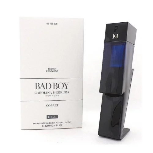 Carolina Herrera Bad Boy Cobalt elixir for Men 100 ML Eau de Toilette Spray Tester טסטר קרולינה הררה באד בוי קובלט אליקסיר אדט לגבר 100 מ"ל