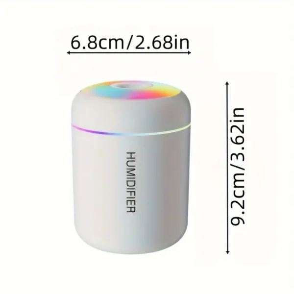 Air Humidifier With RGB color Led H09 Pro White 40ml/h with USB Cable Type C מכשיר מפזר אדים עם שקע USB T טייפ C צבע לבן