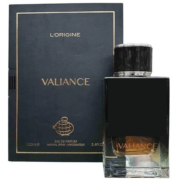 Fragrance World Valiance L'Origine Unisex EDP Spray 100 ml פרגרנס וורלד אדפ יוניסקס 100 מ"ל