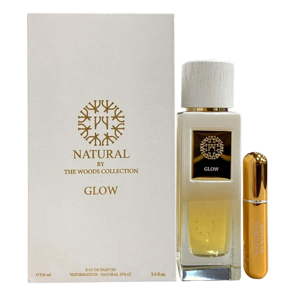 The Woods Collection Glow Unisex EDP 100 ml & Empty Travel Bottle 5 ml דה וודס קולקשן נטורל גלואו מארז 2 חלקים אדפ יוניסקס 100 מ"ל + בושם מוקטן 5 מ"ל