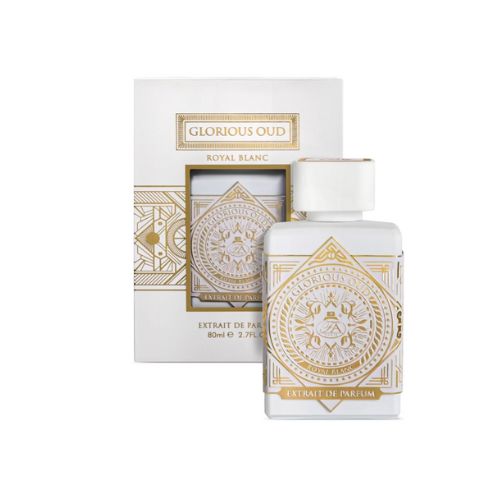 Fragrance World Glarious Oud Royal Blanc EDP Unisex 80 ML פרגרנס וורלד גלוריוס אוד רויאל בלאנק אדפ יוניסקס 80 מ"ל