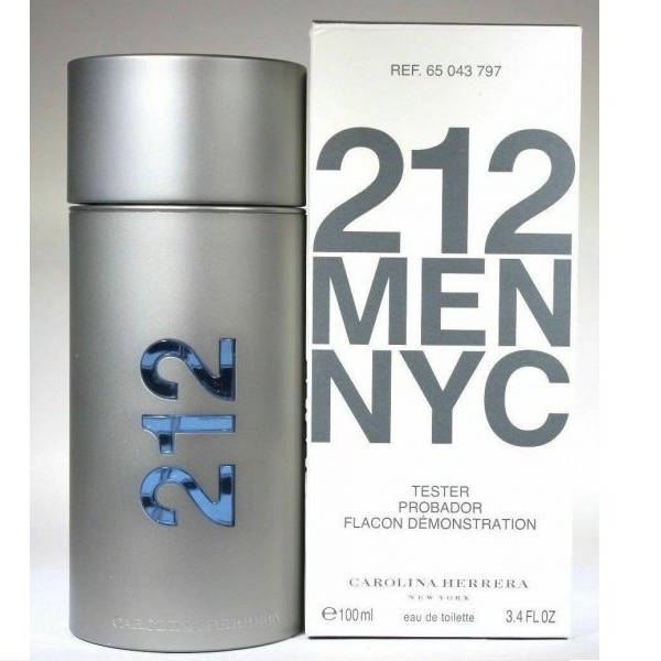 Carolina Herrera 212 Men EDT 100 ml Tester טסטר קרולינה הררה 212 אדט לגבר 100 מ"ל