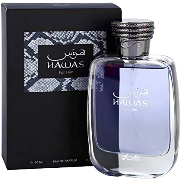 Rasasi Hawas Men EDP 100 ml רסאסי הוואס אדפ לגבר 100 מ"ל (מגיע באריזה פתוחה)