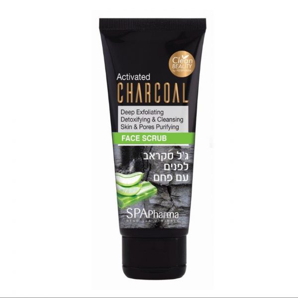 Spapharma Charcoal Face Scrub 150 ml ג'ל סקראב לפנים בשילוב פחם 150 מ"ל