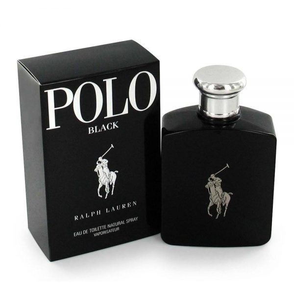 Ralph Lauren Polo Men's Black 125 ML EDT Spray ראלף לורן פולו בלאק אדט לגבר 125 מ"ל-בושם מהדורה ראשונה -כמו בתמונה